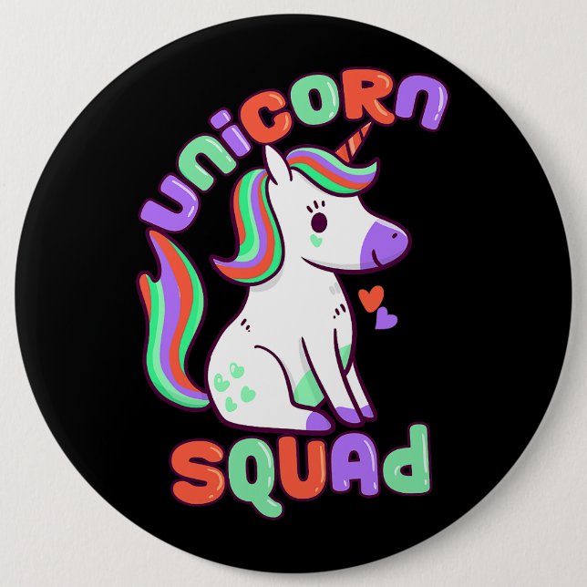 Badge Rond 15,2 Cm Unicorn Suqad 2 (Devant)