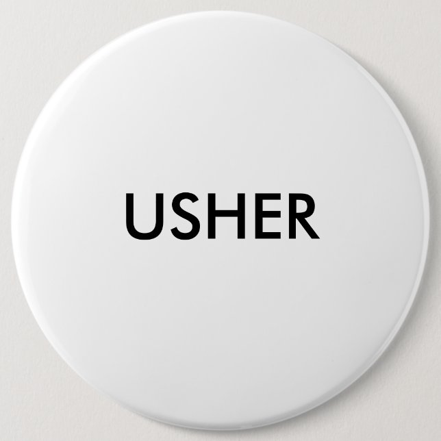 BADGE ROND 15,2 CM USHER (Devant)