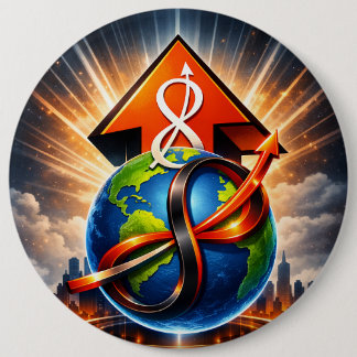 Badge Rond 15,2 Cm USTP Global Infinity Ascent Futurist Button