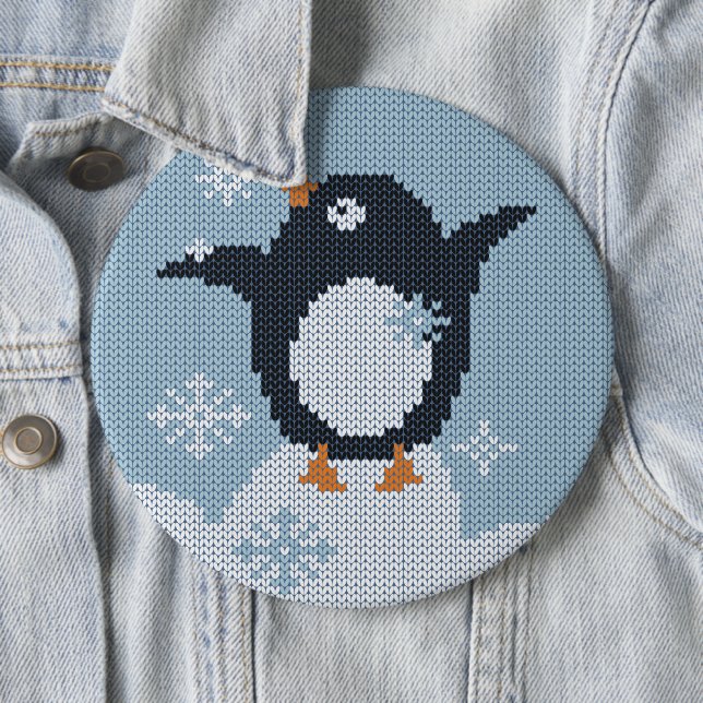 Badge Rond 15,2 Cm Vacances d'hiver (En situation)