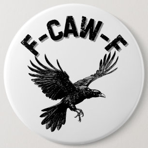Badge Rond 15,2 Cm Vache drôle corbeau