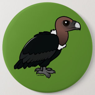 Badge Rond 15,2 Cm Vautour Blanc-rumped