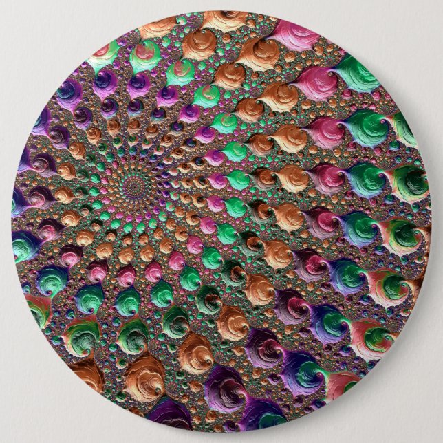 Badge Rond 15,2 Cm Vibrant Spiral (Devant)