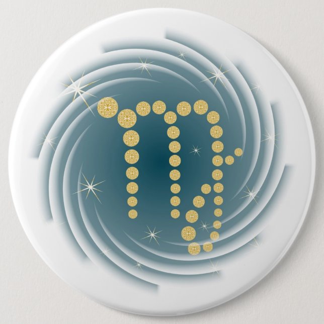 Badge Rond 15,2 Cm Vierge du 23 août au 23 septembre (Devant)