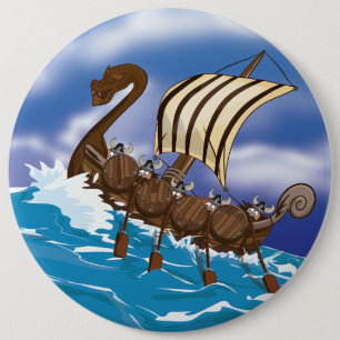 Badge Rond 15,2 Cm Viking Ship