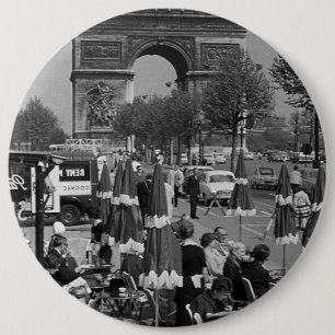 Badge Rond 15,2 Cm Vintage France Paris Triumphal arch