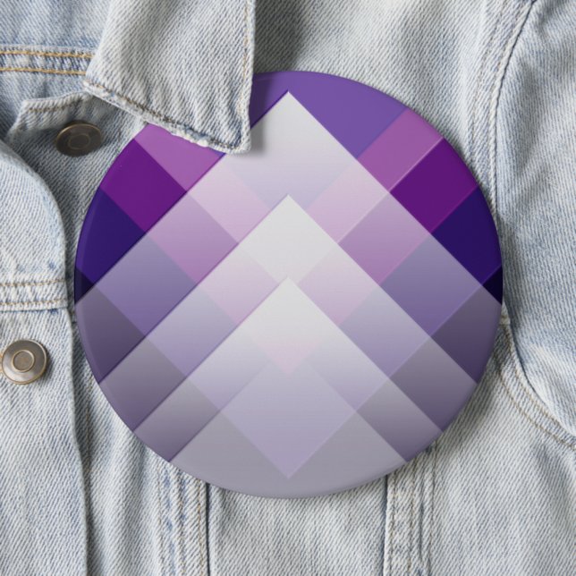 Badge Rond 15,2 Cm Violet et blanc (En situation)