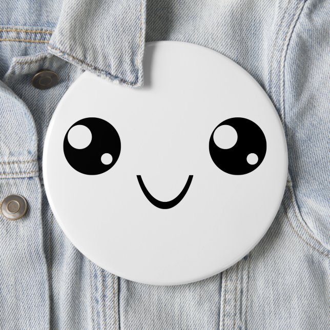 Badge Rond 15,2 Cm Visage souriant (En situation)