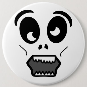 BADGE ROND 15,2 CM VISAGE ZOMBIE
