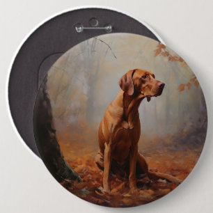 Badge Rond 15,2 Cm Vizsla à l'automne Feuilles automne Inspire