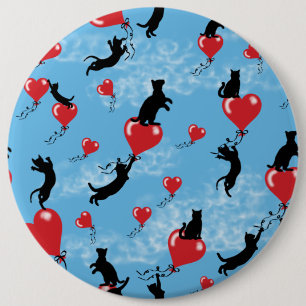 Badge Rond 15,2 Cm Voler des ballons rouges