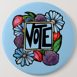BADGE ROND 15,2 CM VOTE 