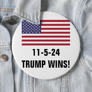 BADGE ROND 15,2 CM VOTER TRUMP