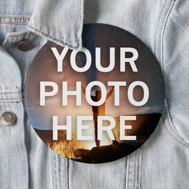 Badge Rond 15,2 Cm Votre photo ici (En situation)