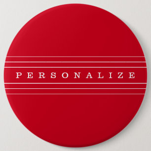 Badge Rond 15,2 Cm Votre texte personnalisé et vos bandes modernes