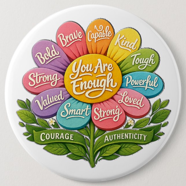 Badge Rond 15,2 Cm Vous Êtes Suffisant (Devant)