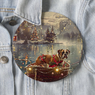 Badge Rond 15,2 Cm Voyage de Noël de Boxer