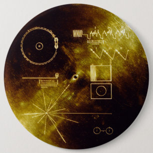 Badge Rond 15,2 Cm Voyager Golden Record