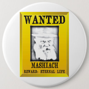 Badge Rond 15,2 Cm Wanted: Mashiach