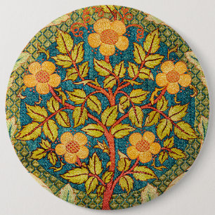 Badge Rond 15,2 Cm William Morris Rose Wreath : Arts et Métiers class