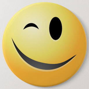 BADGE ROND 15,2 CM WINK FACE