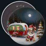 Badge Rond 15,2 Cm Winter Chihuahua Caravan Christmas Adventure<br><div class="desc">Laissez-vous tenter par la magie d'une nuit d'hiver enneigée alors qu'une caravane glisse gracieusement à travers le paysage illuminé par la lune. La beauté sereine de la neige scintillante et l'éclat enchanteur de la lune créent une scène captivante, promettant une aventure de Noël inoubliable remplie de chaleur, de joie et...</div>