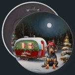 Badge Rond 15,2 Cm Winter Doberman Caravan Christmas Adventure<br><div class="desc">Laissez-vous tenter par la magie d'une nuit d'hiver enneigée alors qu'une caravane glisse gracieusement à travers le paysage illuminé par la lune. La beauté sereine de la neige scintillante et l'éclat enchanteur de la lune créent une scène captivante, promettant une aventure de Noël inoubliable remplie de chaleur, de joie et...</div>