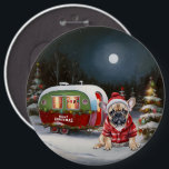 Badge Rond 15,2 Cm Winter French Bulldog Caravan Christmas Adventure<br><div class="desc">Laissez-vous tenter par la magie d'une nuit d'hiver enneigée alors qu'une caravane glisse gracieusement à travers le paysage illuminé par la lune. La beauté sereine de la neige scintillante et l'éclat enchanteur de la lune créent une scène captivante, promettant une aventure de Noël inoubliable remplie de chaleur, de joie et...</div>