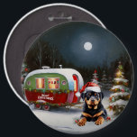 Badge Rond 15,2 Cm Winter Rottweiler Caravan Christmas Adventure<br><div class="desc">Laissez-vous tenter par la magie d'une nuit d'hiver enneigée alors qu'une caravane glisse gracieusement à travers le paysage illuminé par la lune. La beauté sereine de la neige scintillante et l'éclat enchanteur de la lune créent une scène captivante, promettant une aventure de Noël inoubliable remplie de chaleur, de joie et...</div>