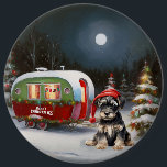 Badge Rond 15,2 Cm Winter Schnauzer Caravan Christmas Adventure<br><div class="desc">Laissez-vous tenter par la magie d'une nuit d'hiver enneigée alors qu'une caravane glisse gracieusement à travers le paysage illuminé par la lune. La beauté sereine de la neige scintillante et l'éclat enchanteur de la lune créent une scène captivante, promettant une aventure de Noël inoubliable remplie de chaleur, de joie et...</div>