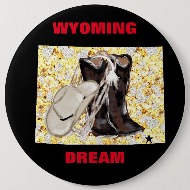 BADGE ROND 15,2 CM WYOMING RÊVE (Devant)