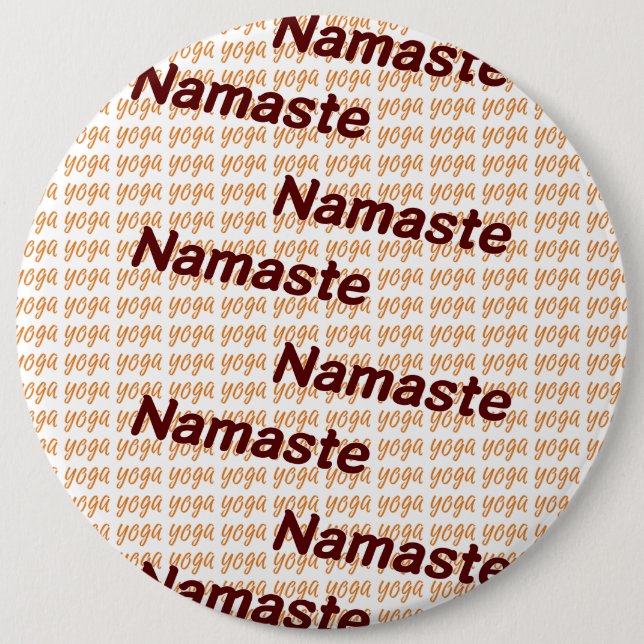 Badge Rond 15,2 Cm Yoga Namaste (Devant)