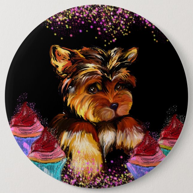 Badge Rond 15,2 Cm Yorkie Poo (Devant)