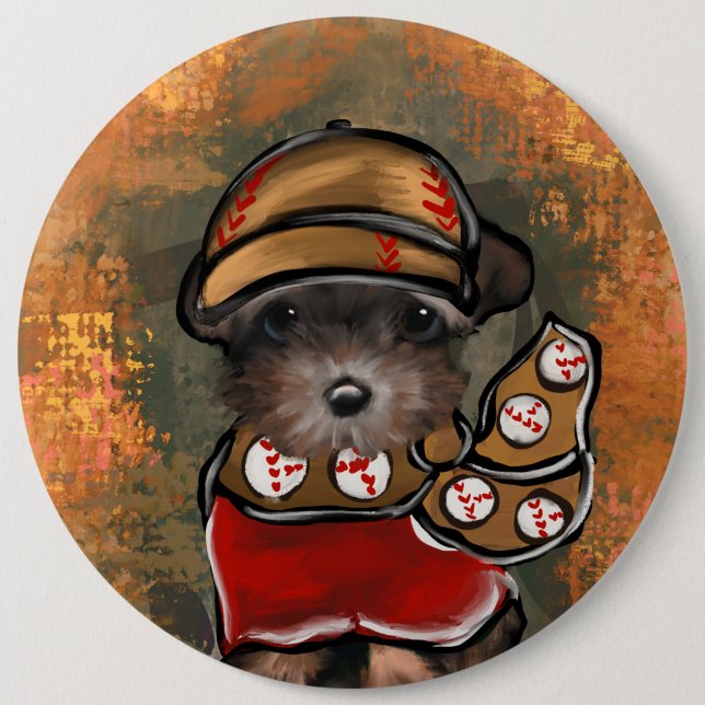 Badge Rond 15,2 Cm Yorkie Poo  (Devant)