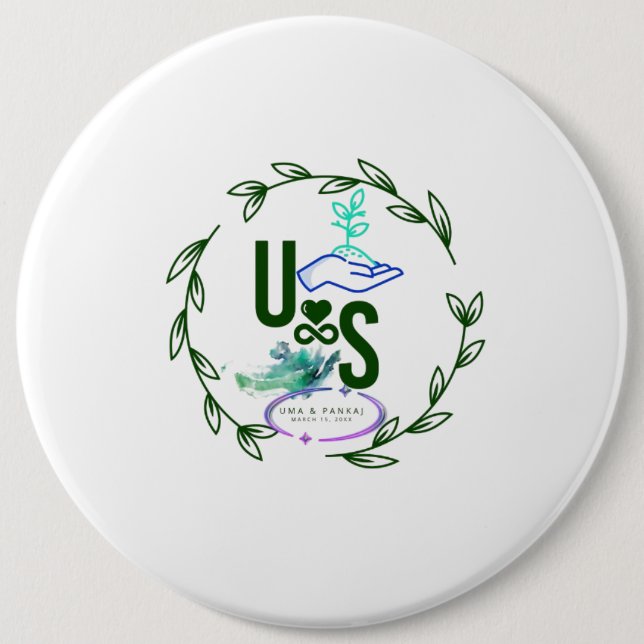 Badge Rond 15,2 Cm Zazzle boutons personnalisés (Devant)