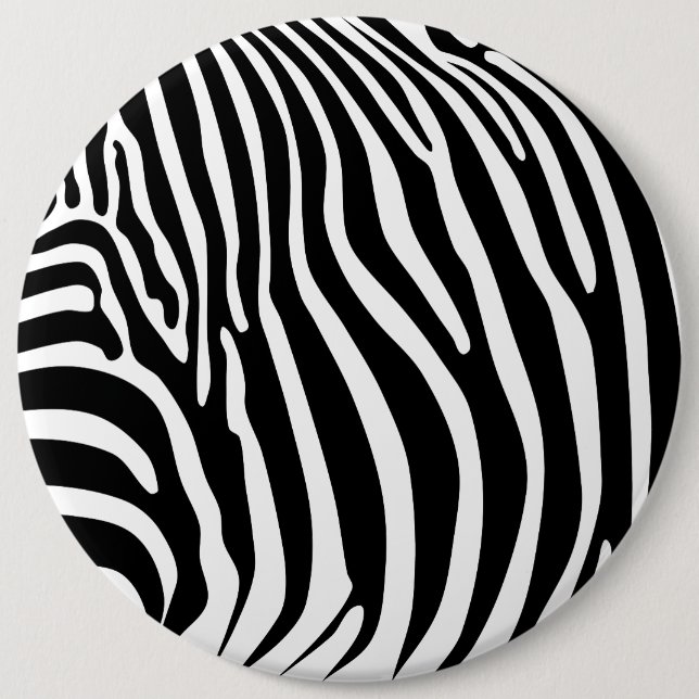 Badge Rond 15,2 Cm Zebra Animalprint (Devant)