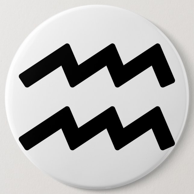Badge Rond 15,2 Cm Zodiac sign Aquarius (Devant)