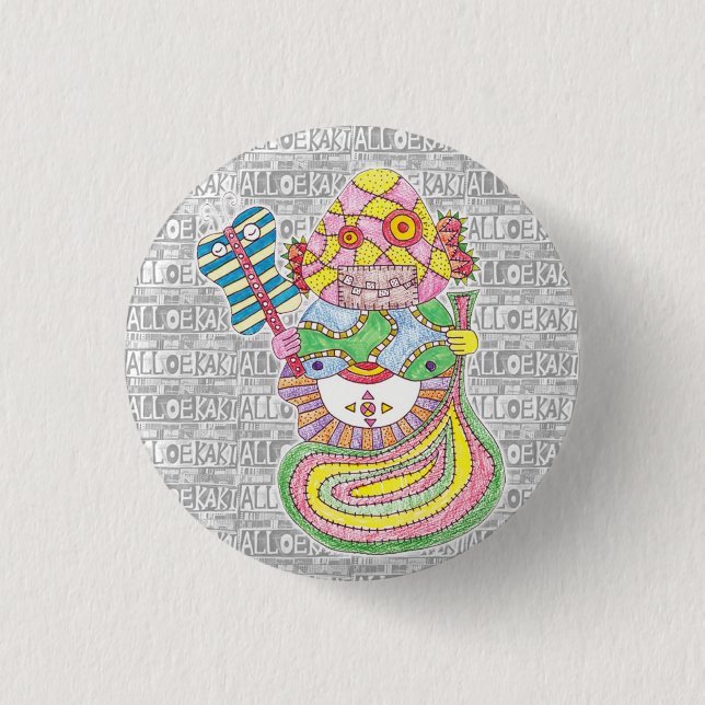 BADGE ROND 2,50 CM 七福神/布袋  缶バッジ (Devant)