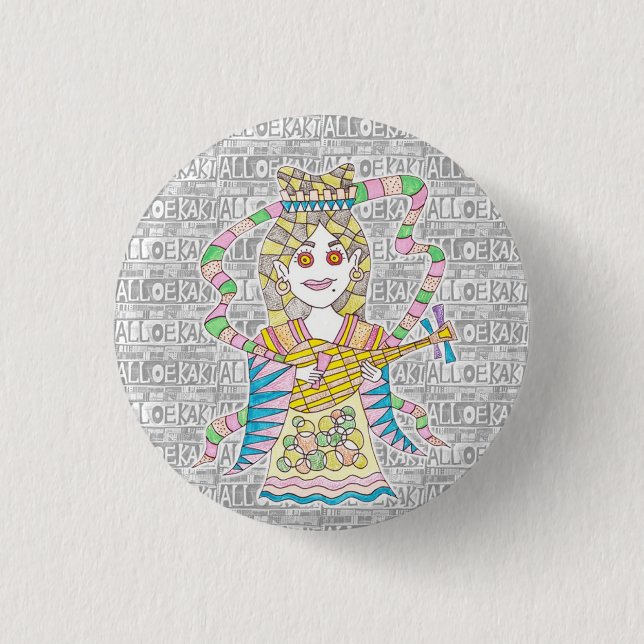 BADGE ROND 2,50 CM 七福神/弁財天 缶バッジ (Devant)