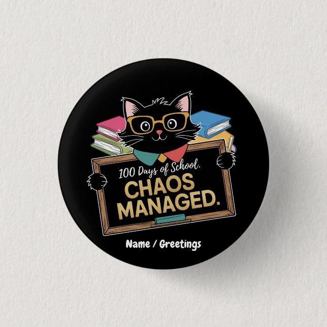 Badge Rond 2,50 Cm 100 Jours d'école Comment ce professeur amusant a  (Devant)