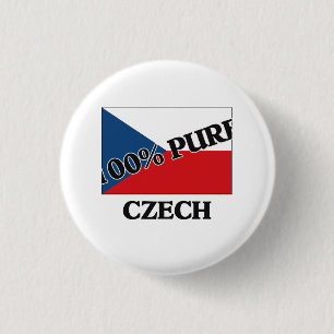 Badge Rond 2,50 Cm 100 pour cent de TCHÈQUE