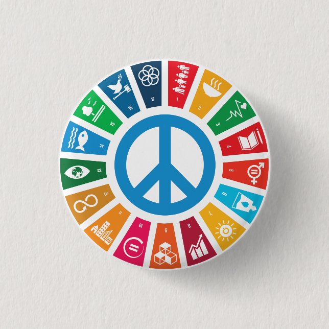 Badge Rond 2,50 Cm 17 Objectifs de développement durable des Nations  (Devant)