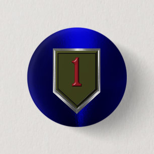 Badge Rond 2,50 Cm 1re division d'infanterie "Big Red One"