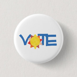 Badge Rond 2,50 Cm 2016 boutons de "vote" - avec le soleil