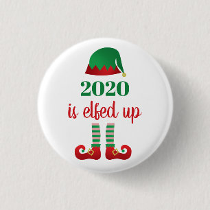 Badge Rond 2,50 Cm 2020, c'est un Noël drôle de quarantaine