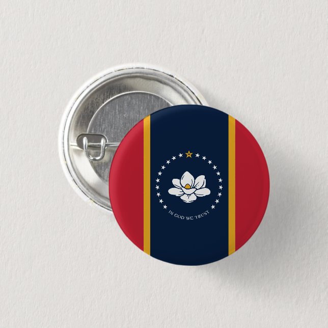 Badge Rond 2,50 Cm 2020 Nouveau Mississippi En Dieu Nous Faisons Conf (Devant & derrière)