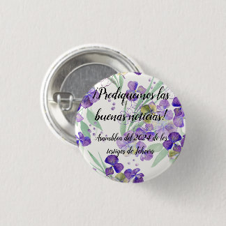 Badge Rond 2,50 Cm 2024 JW asamblea Prediquemos flores