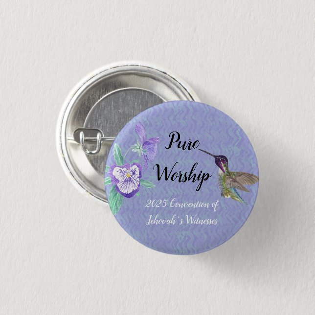 Badge Rond 2,50 Cm 2025 JW convention customize (Devant & derrière)