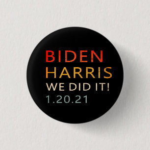Badge Rond 2,50 Cm 20/01/21, Biden Harris 20 janvier Inaugural