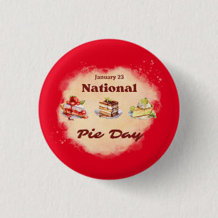 Badge Rond 2,50 Cm 23 janvier Journée nationale du gâteau